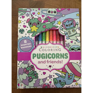 Pugicorns And Friends Coloring Book- W/8 Scented Markers